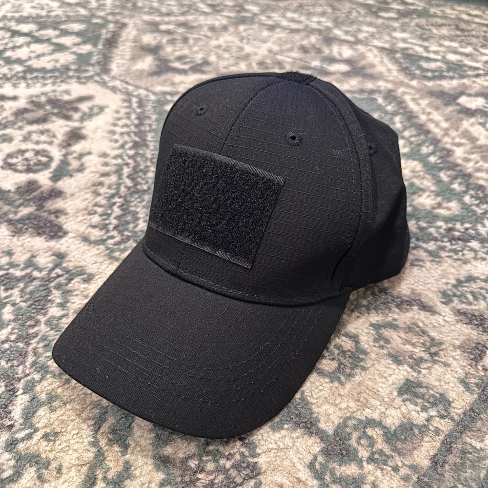 Black Velcro Patch Tactical Hat